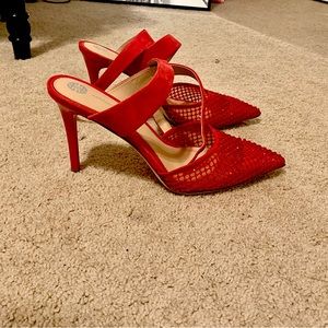 Antonio melani red glittery stilettos sz 11